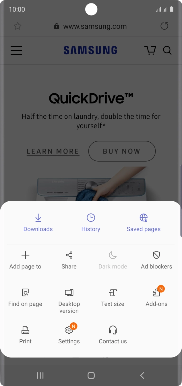 Press Settings. Press Settings.