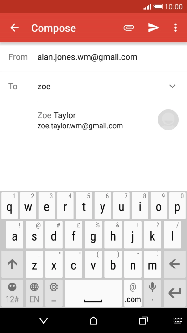 Press the required contact.
