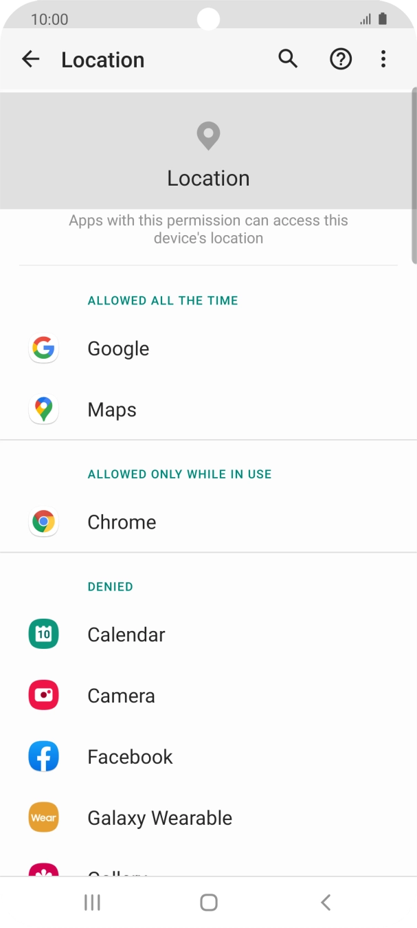 Press the required app.