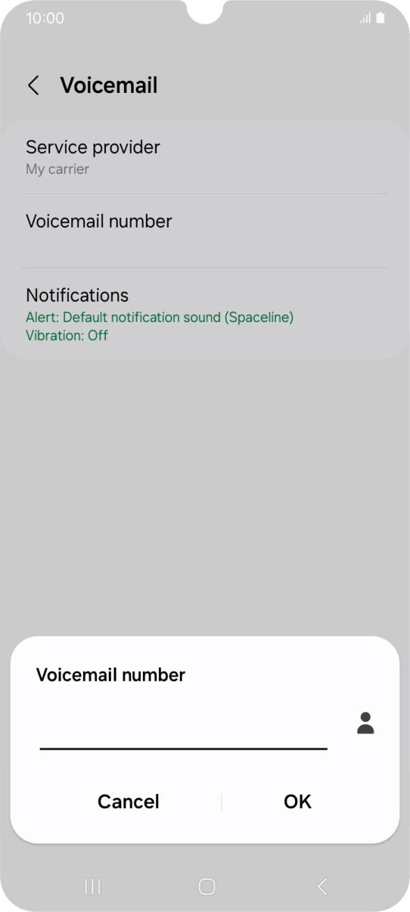 Key in +61101 and press OK.