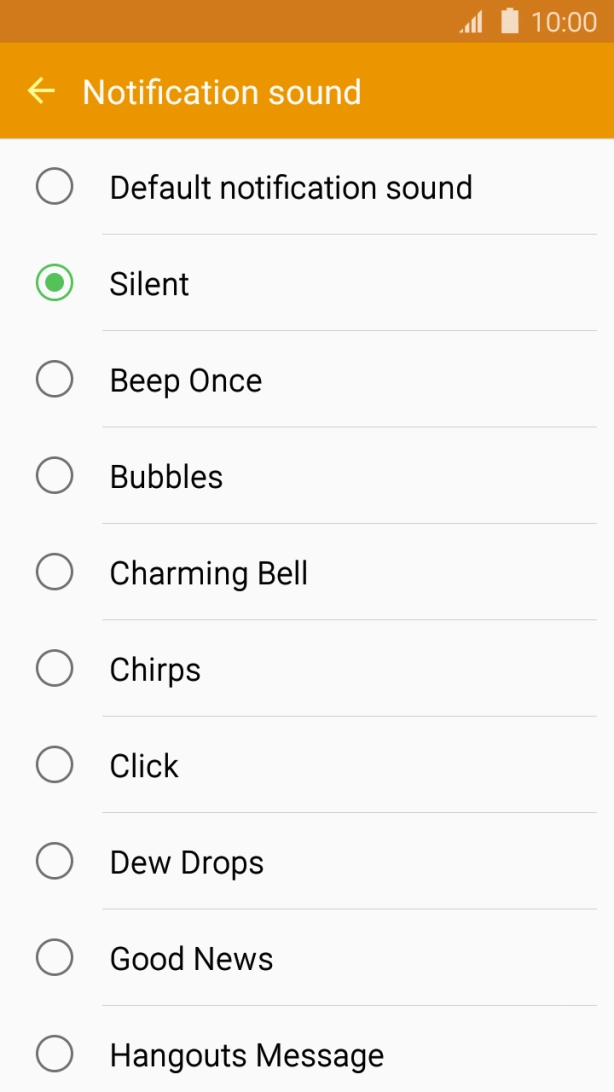 Once you've found a message tone you like, press the Return key.