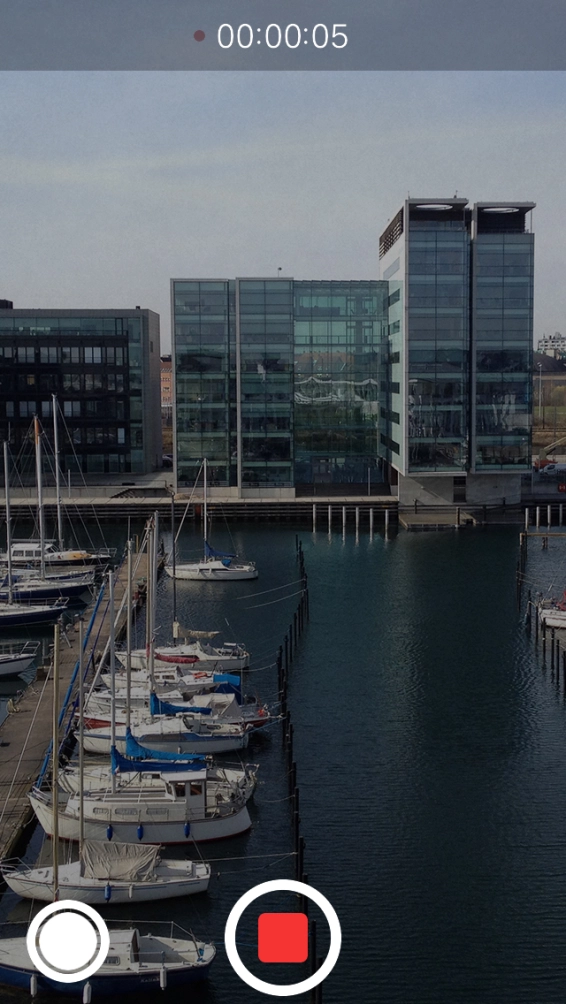 Press the stop icon to stop recording.