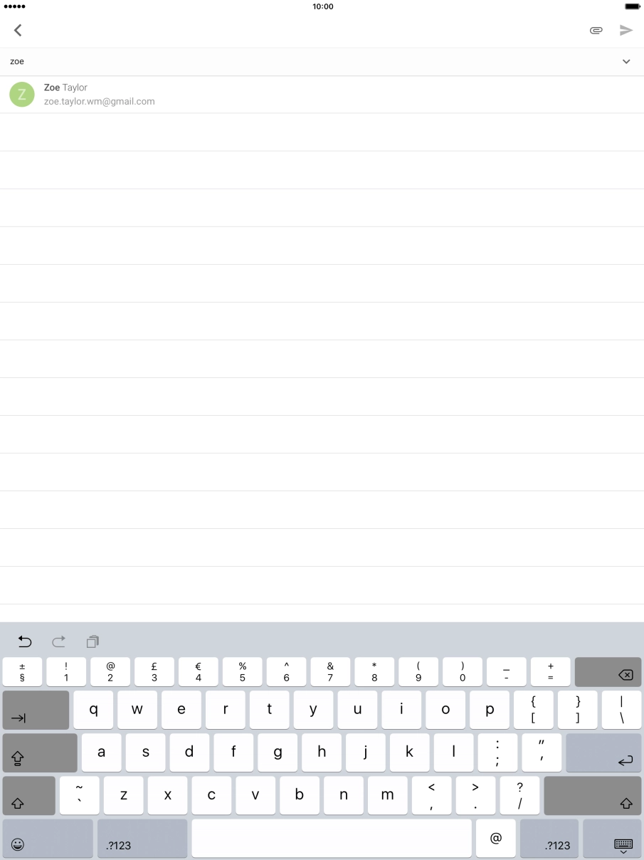Press the required contact. Press the required contact.