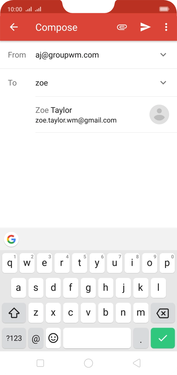 Press the required contact.
