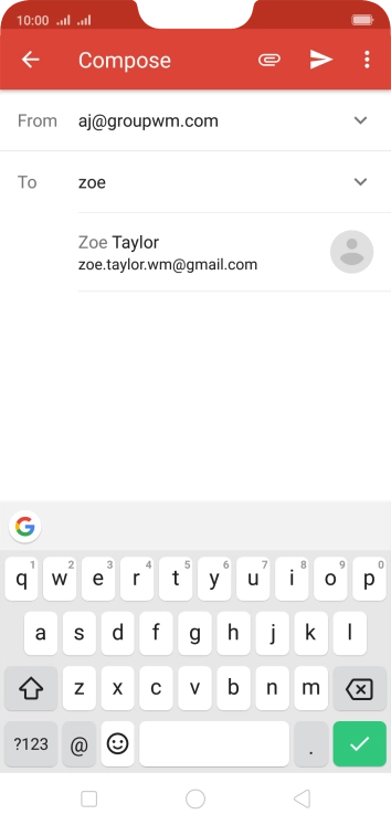 Press the required contact. Press the required contact.