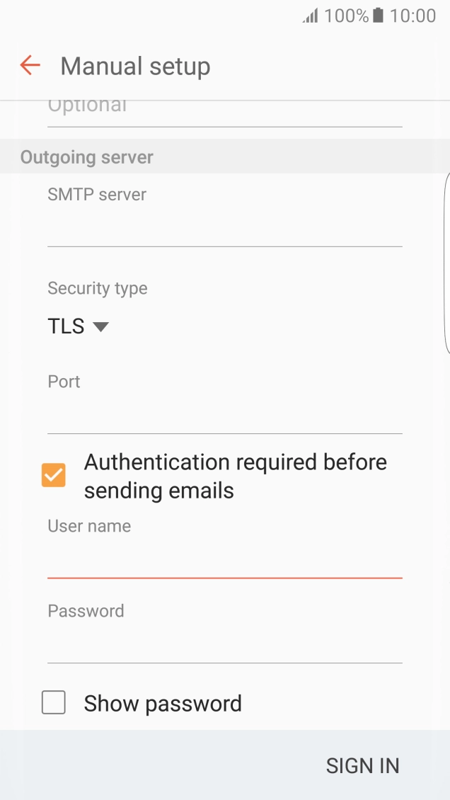 Press the field below 