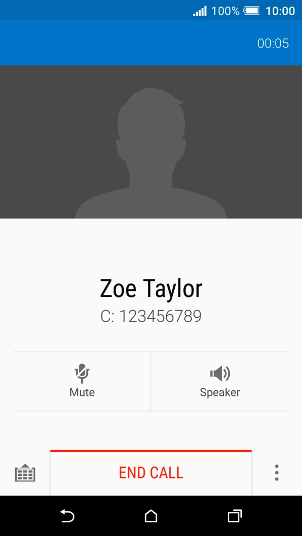 Press END CALL.