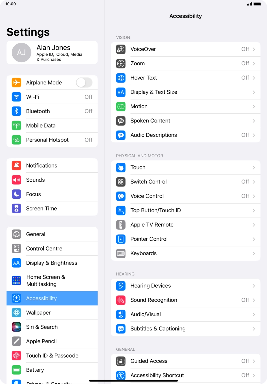 Press the required category below 