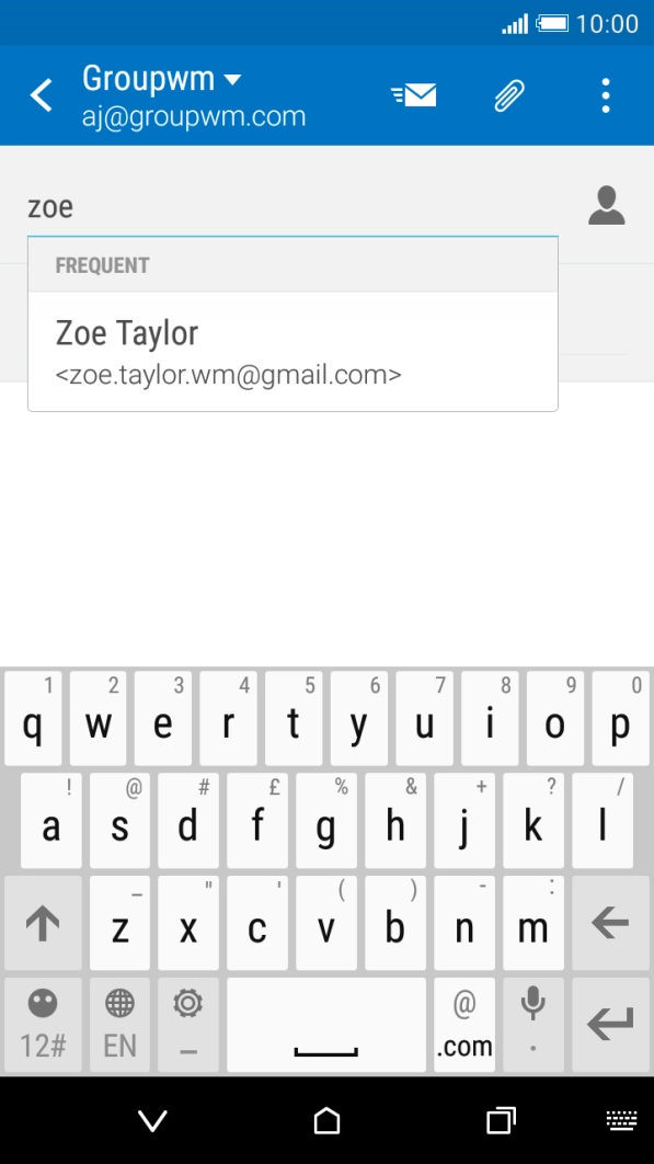 Key in the first letters of the recipient's name and press the required contact.