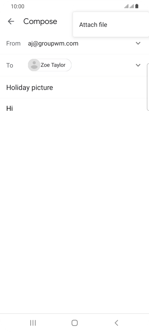 Press Attach file and go to the required folder. Press Attach file and go to the required folder.