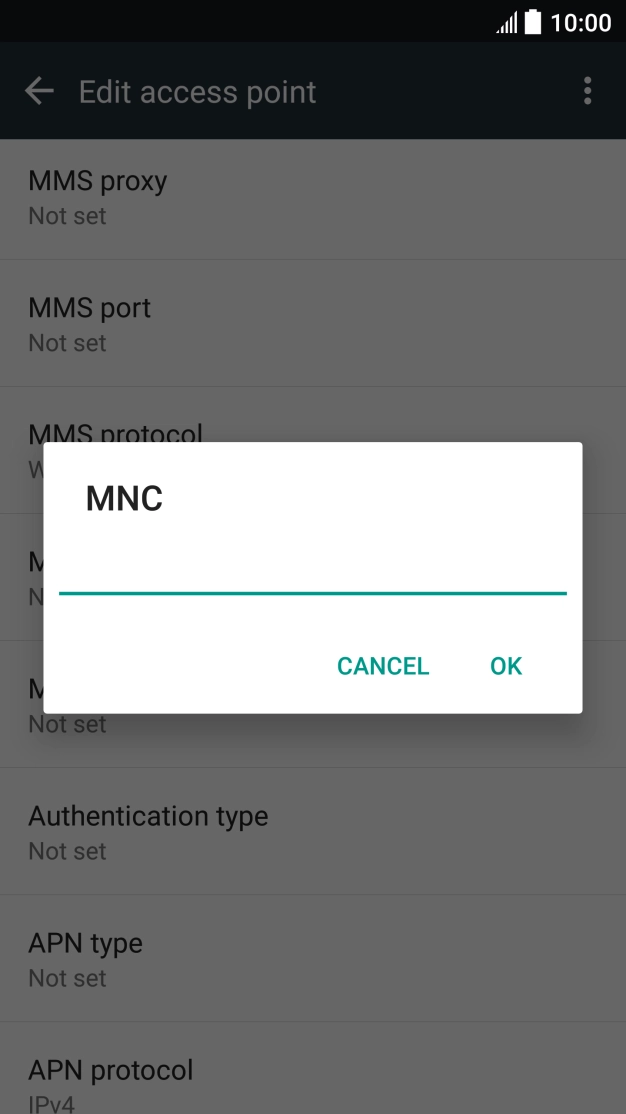 Key in 01 and press OK.