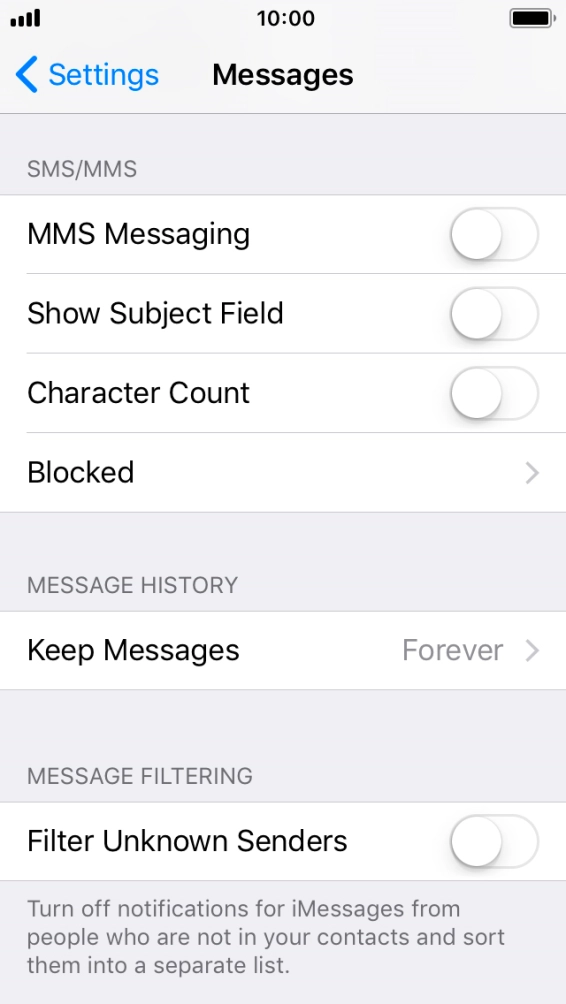 Press the indicator next to 