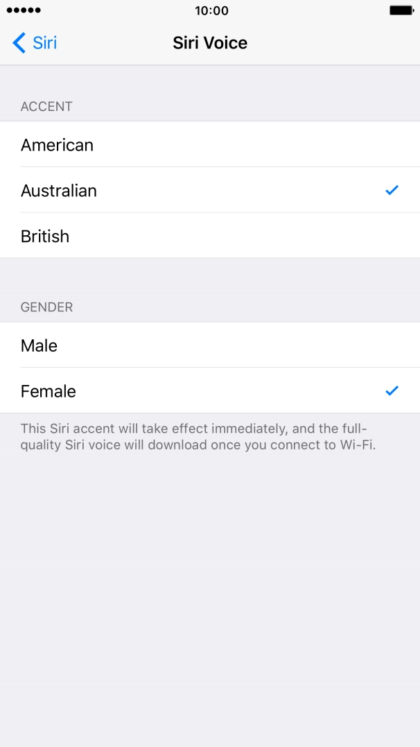 Press the required accent.