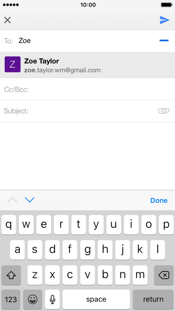 Press the required contact.