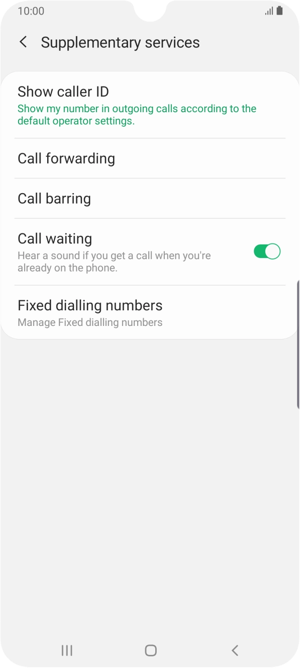 Press Call forwarding.