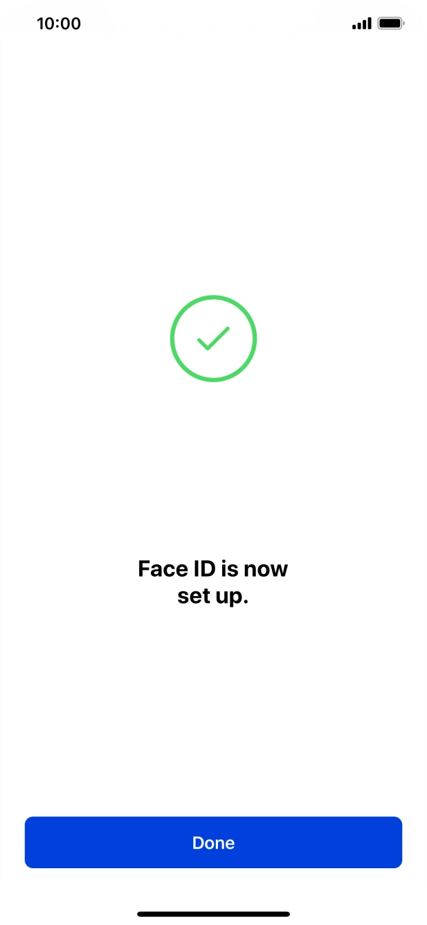 Press Done. If you haven't previously selected a phone lock code, key in a code of your own choice twice.