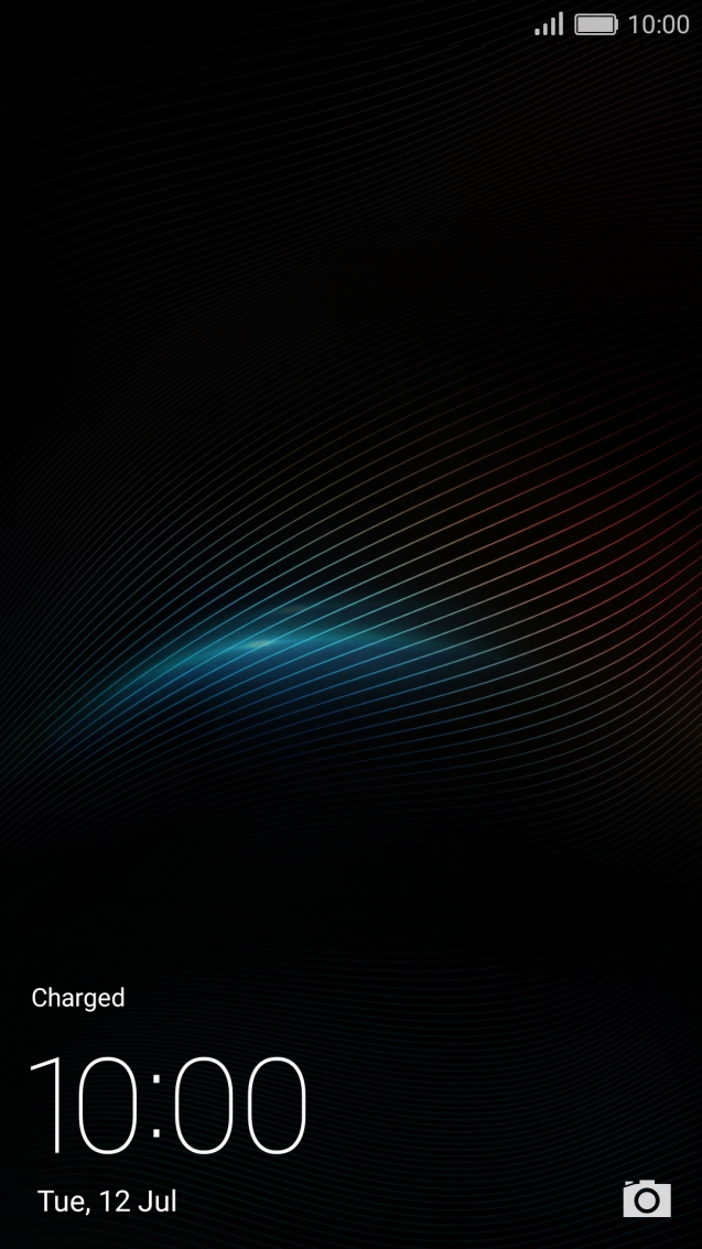 Slide your finger upwards on the screen.