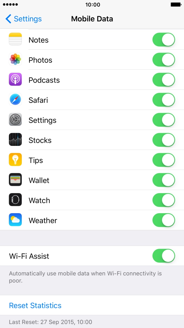 Press the indicator next to 