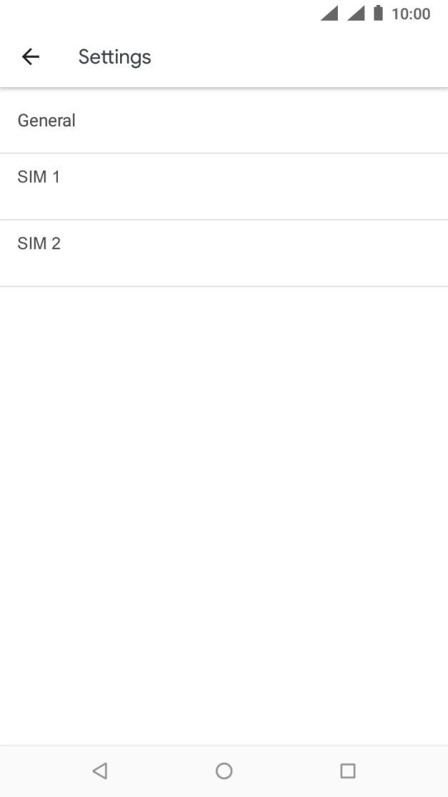 Press the name of your SIM.
