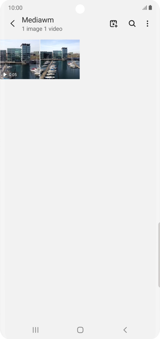 Press the required picture or video clip.