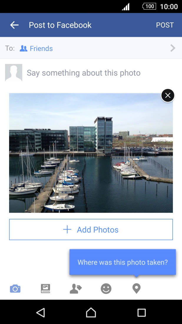 Press the text input field.