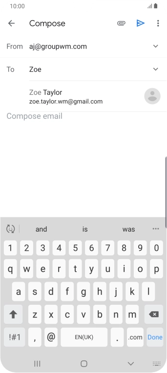 Press the required contact. Press the required contact.