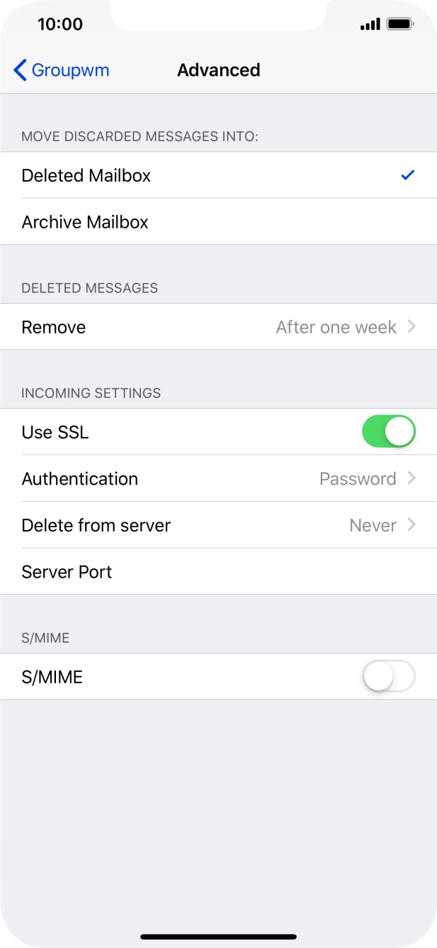 Press the indicator next to 
