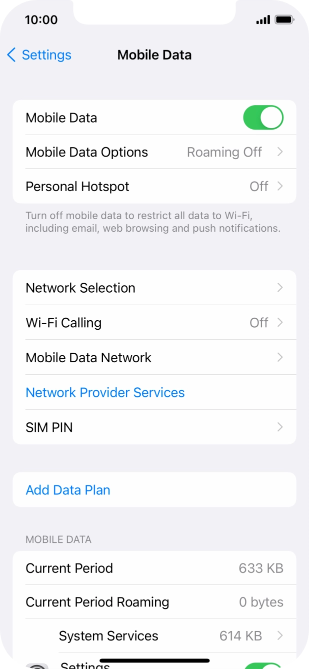 The total data usage is displayed next to Current Period.