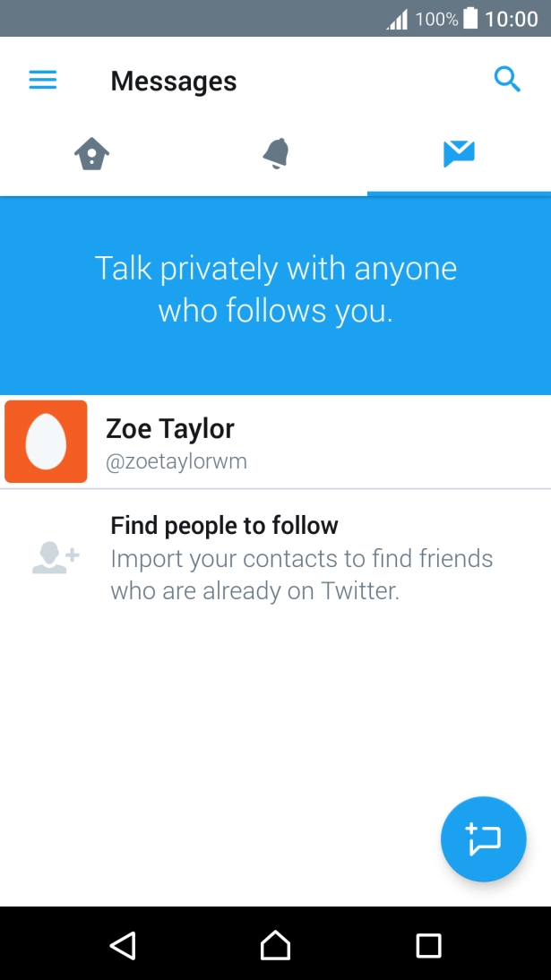 Press the new message icon.