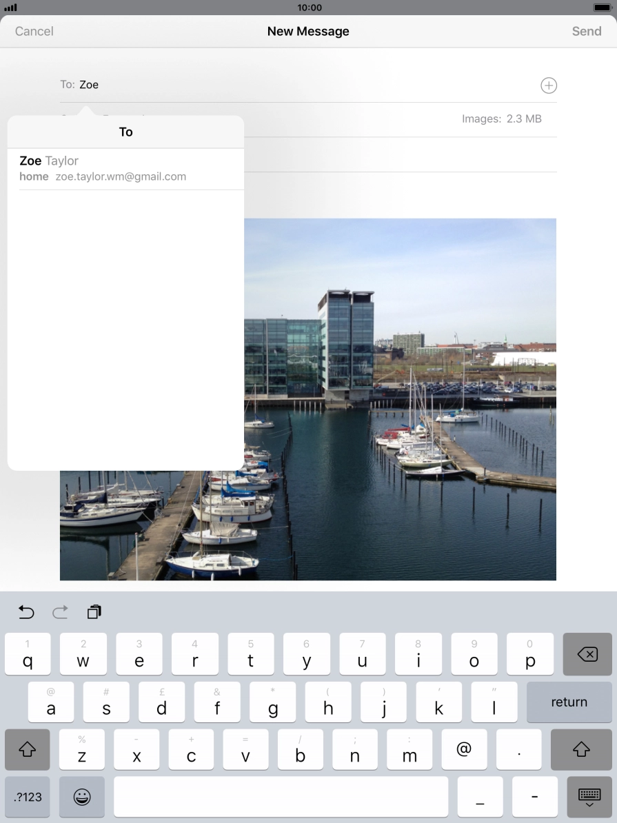 Press the required contact.