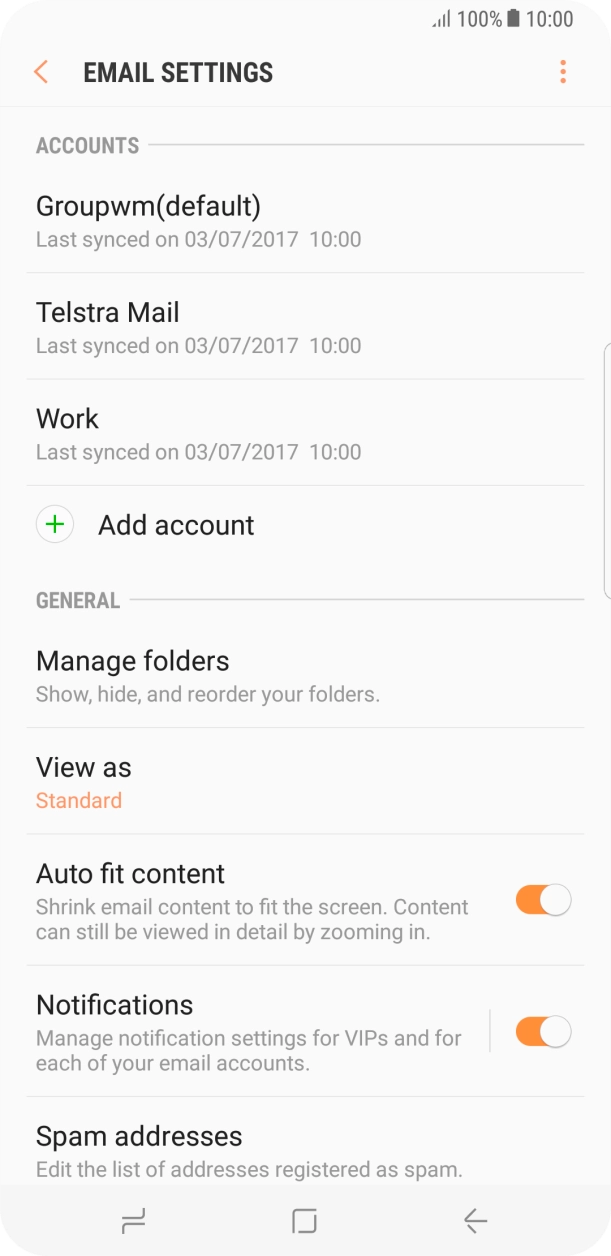 Press the menu icon.