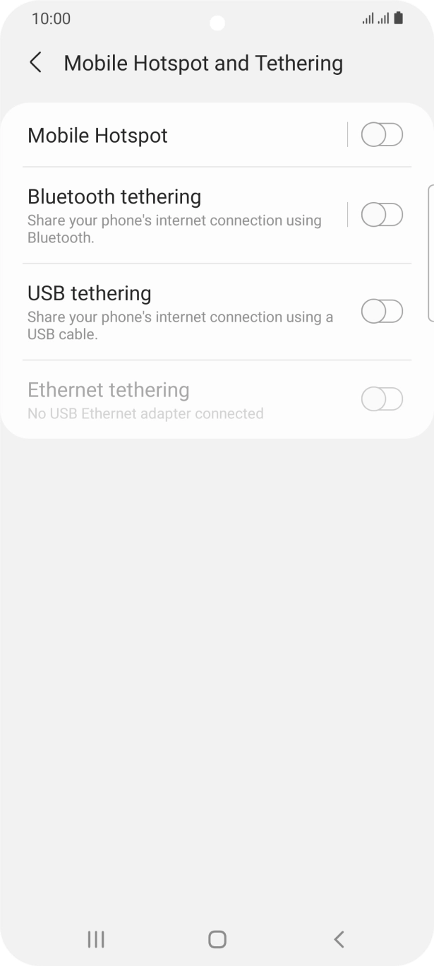 Press Mobile Hotspot.