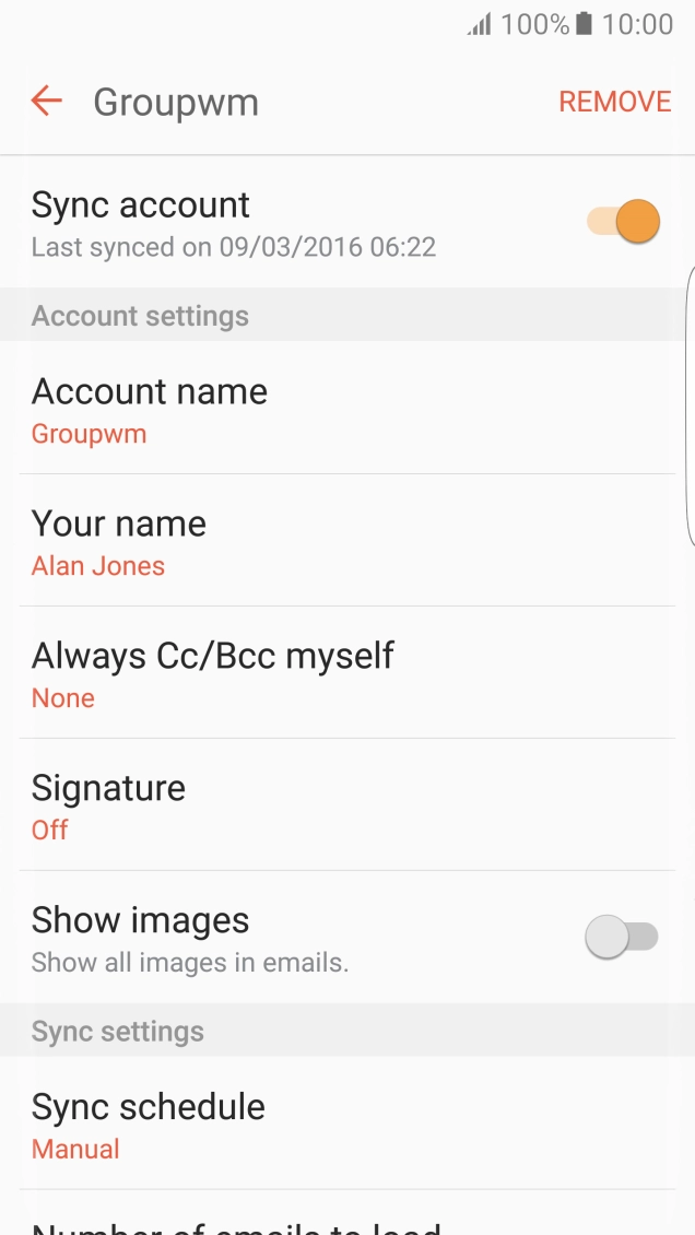 Press Your name and key in your name.
