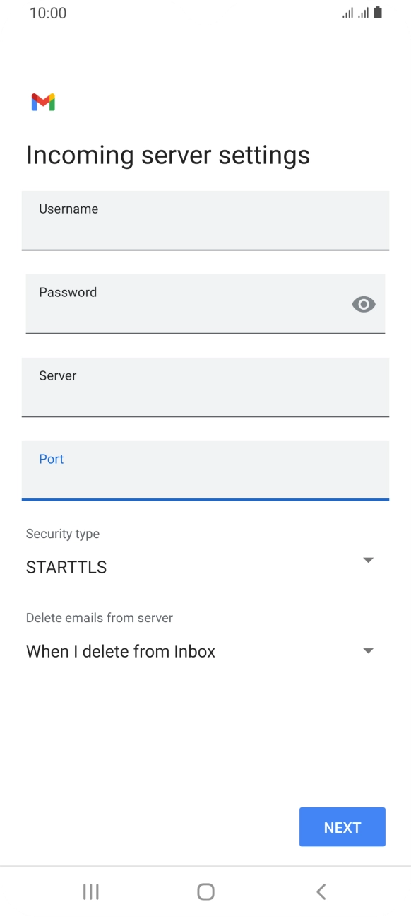 Press the drop down list below 