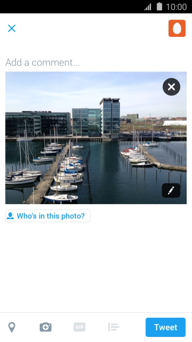 Press the text input field.