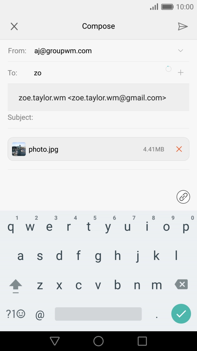 Press the required contact.