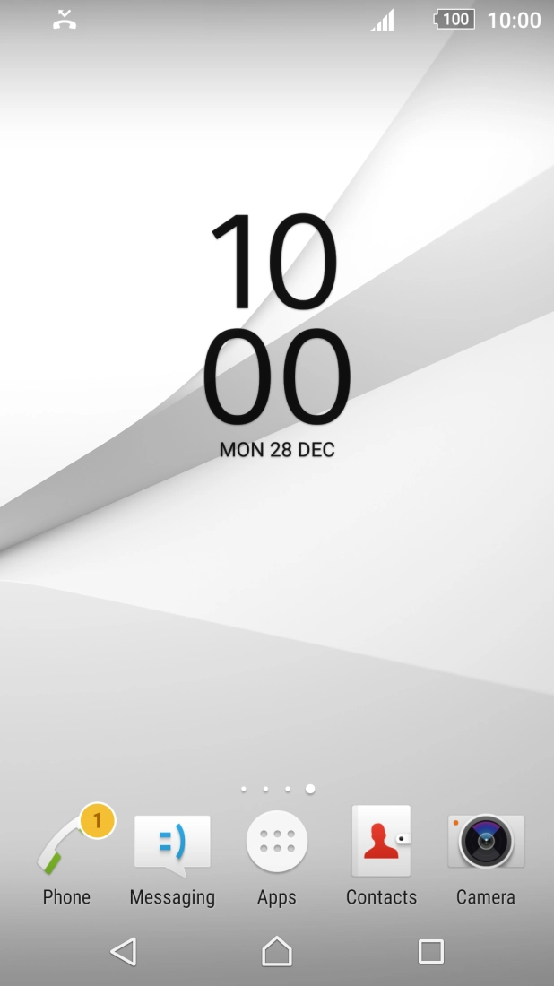 The missed calls icon shows that you have one or more missed calls.