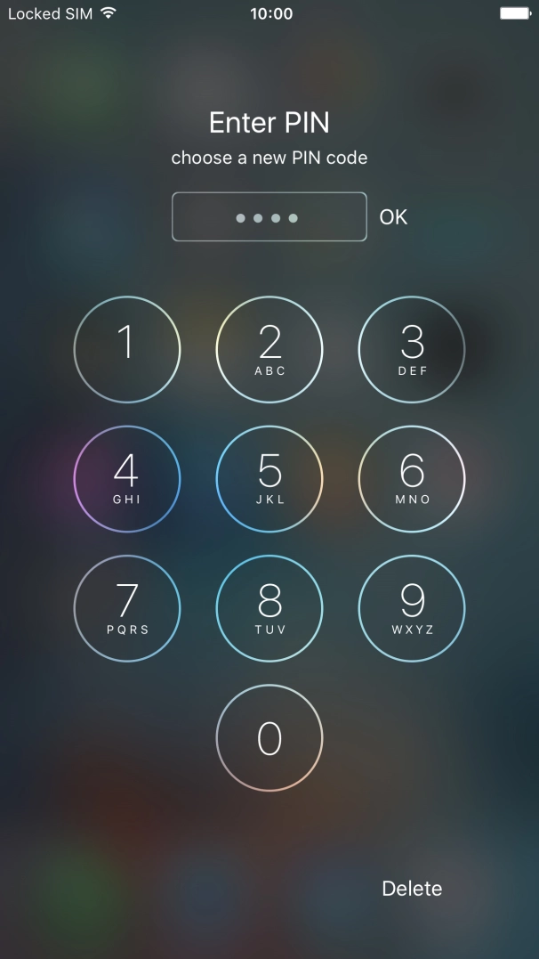 Key in a new four-digit PIN and press OK. Key in a new four-digit PIN and press OK.