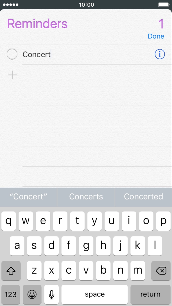 Press the information icon.