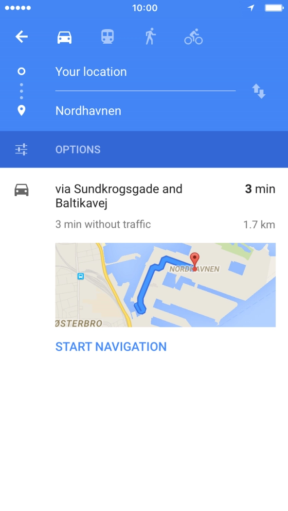Press the required mode of transportation. Press the required mode of transportation.