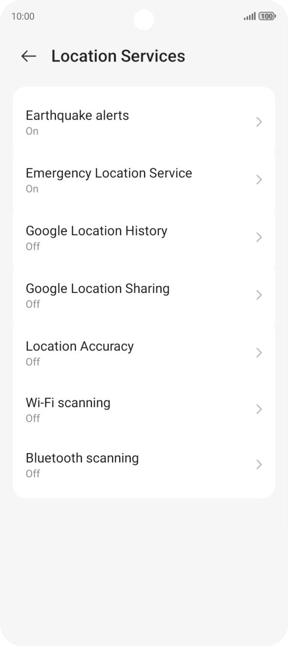 Press Location Accuracy.