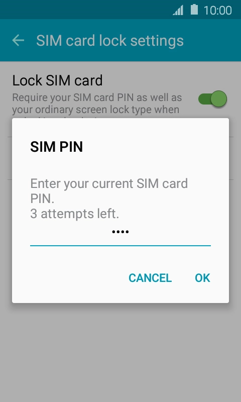 Key in your current PIN and press OK.
