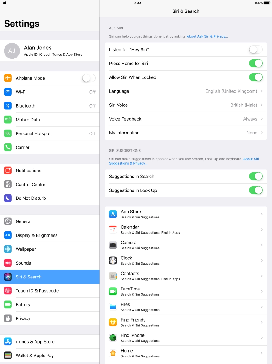 Press Voice Feedback.
