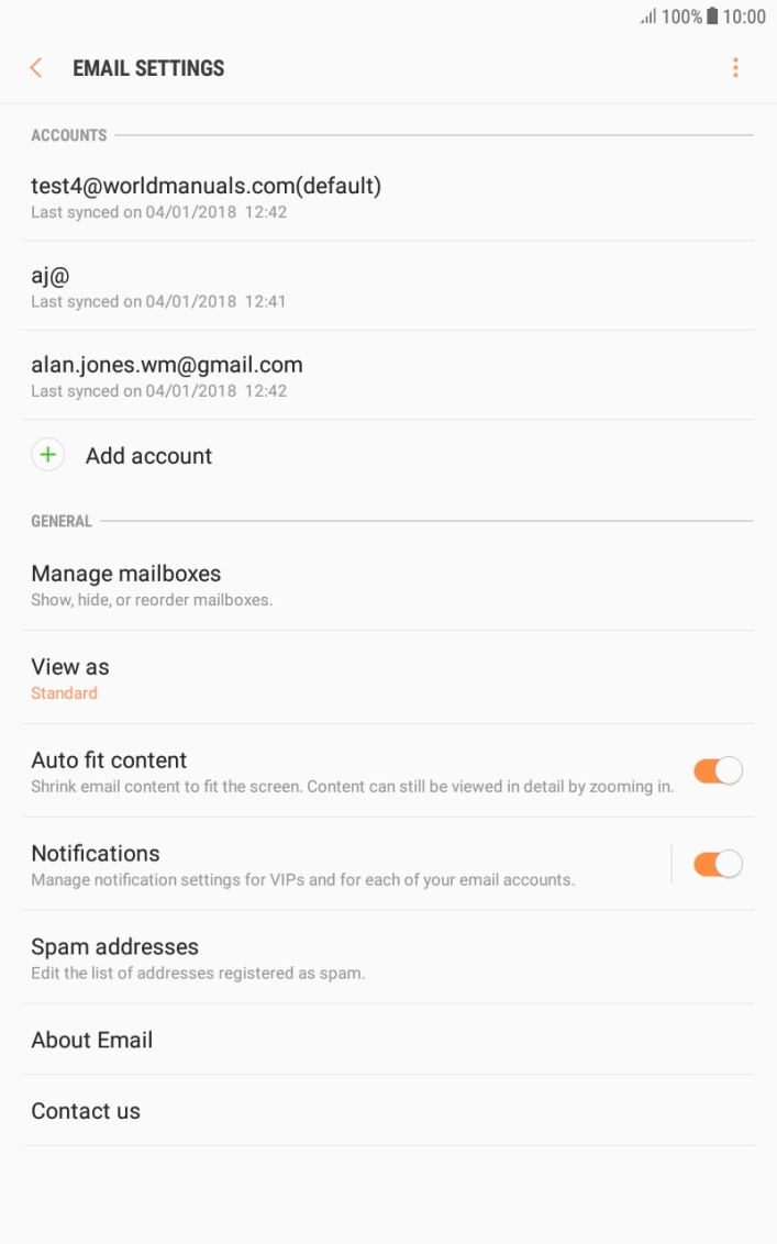 Press the menu icon.
