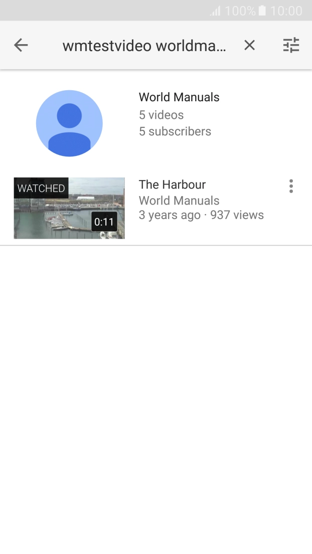 Press the required video clip.