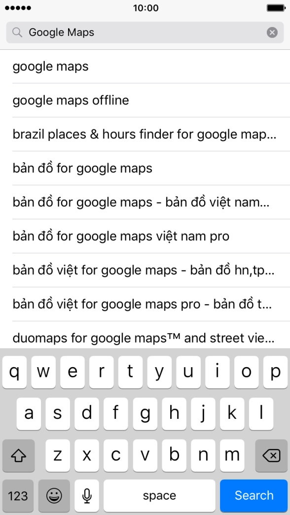 Key in Google Maps and press Search. Key in Google Maps and press Search.