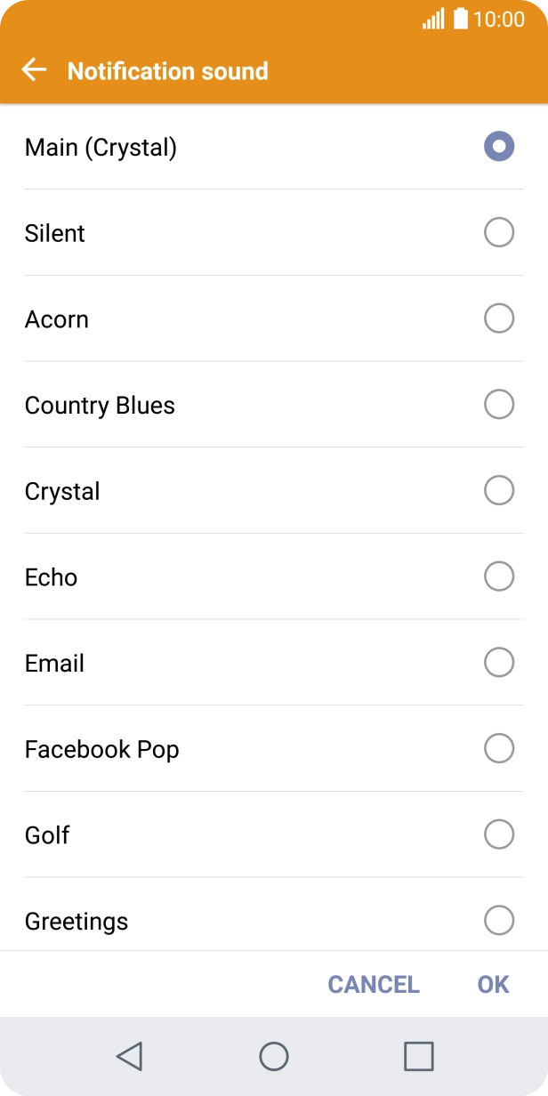 Press the different message tones to hear them.
