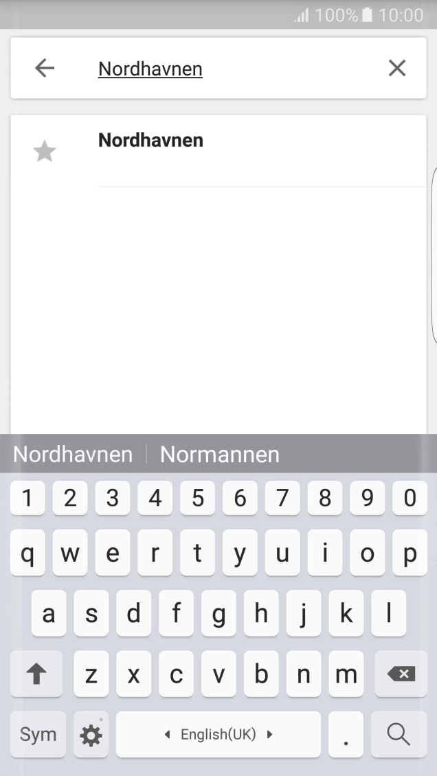 Press the required destination.