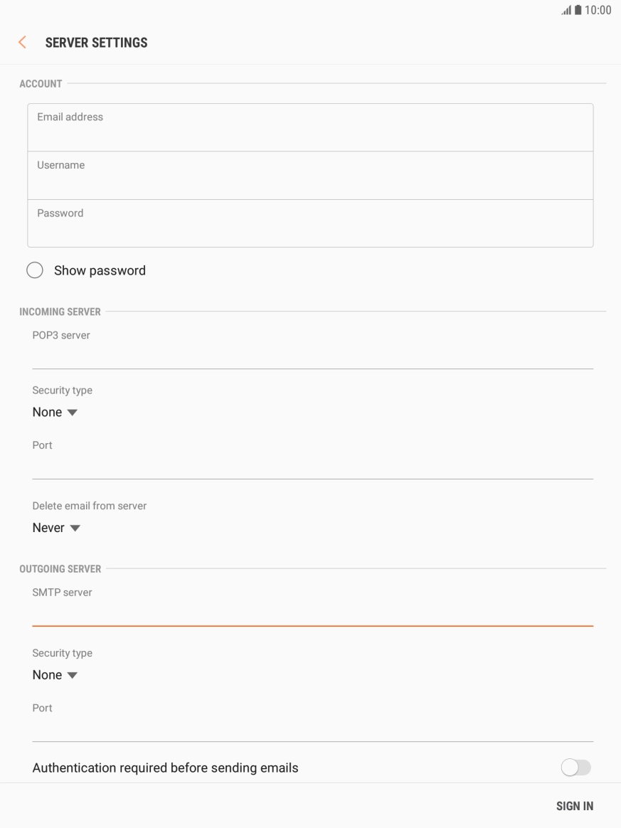 Press the field below Press the field below