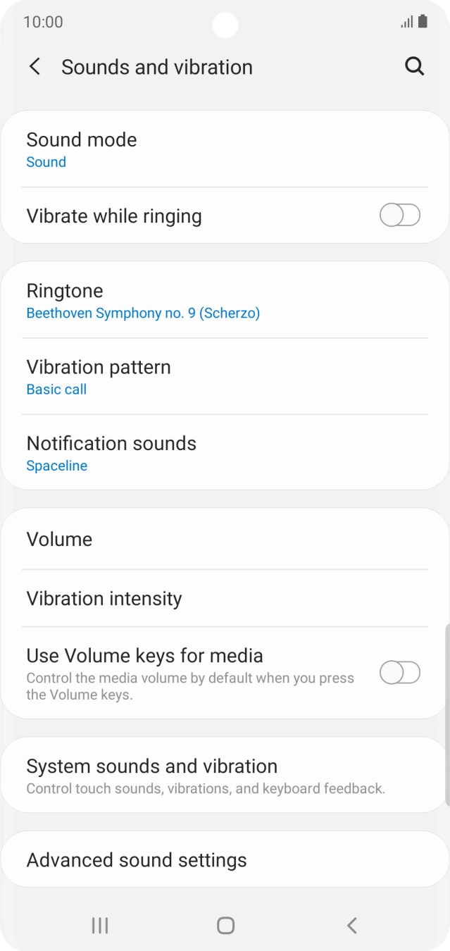 Press the Home key to return to the home screen.